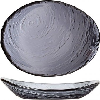 Салатник овальный 20 см Scape Glass Smoked Steelite (Стилайт) 6513G376