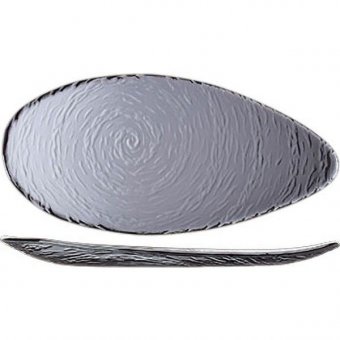 Блюдо овальное 30 см Scape Glass Smoked Steelite (Стилайт) 6513G382